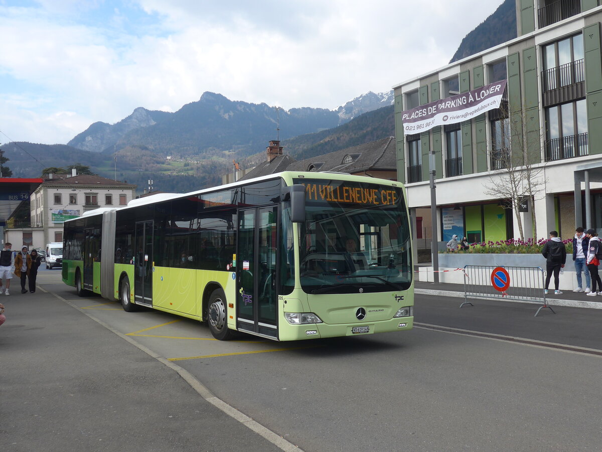 (225'170) - TPC Aigle - Nr. 305/VD 619'148 - Mercedes (ex Hrmann&Shne, D-Hamburg) am 19. April 2021 beim Bahnhof Aigle