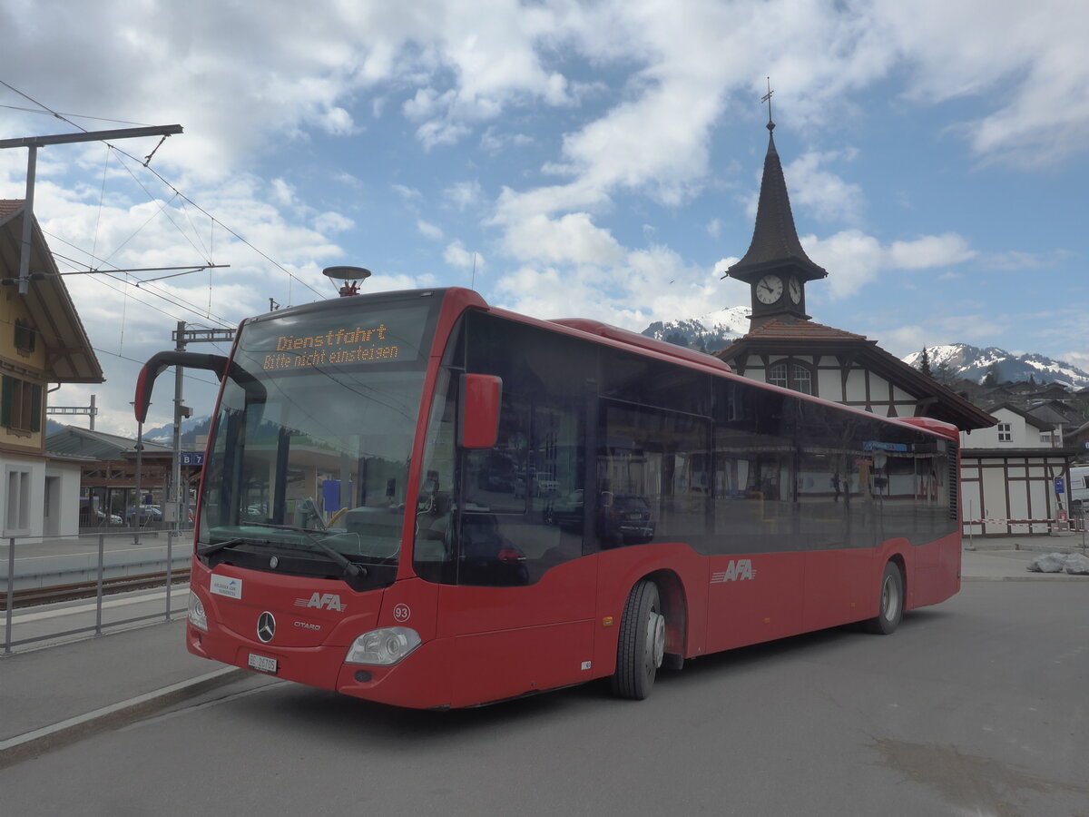 (225'286) - AFA Adelboden - Nr. 93/BE 26'705 - Mercedes am 27. April 2021 beim Bahnhof Zweisimmen