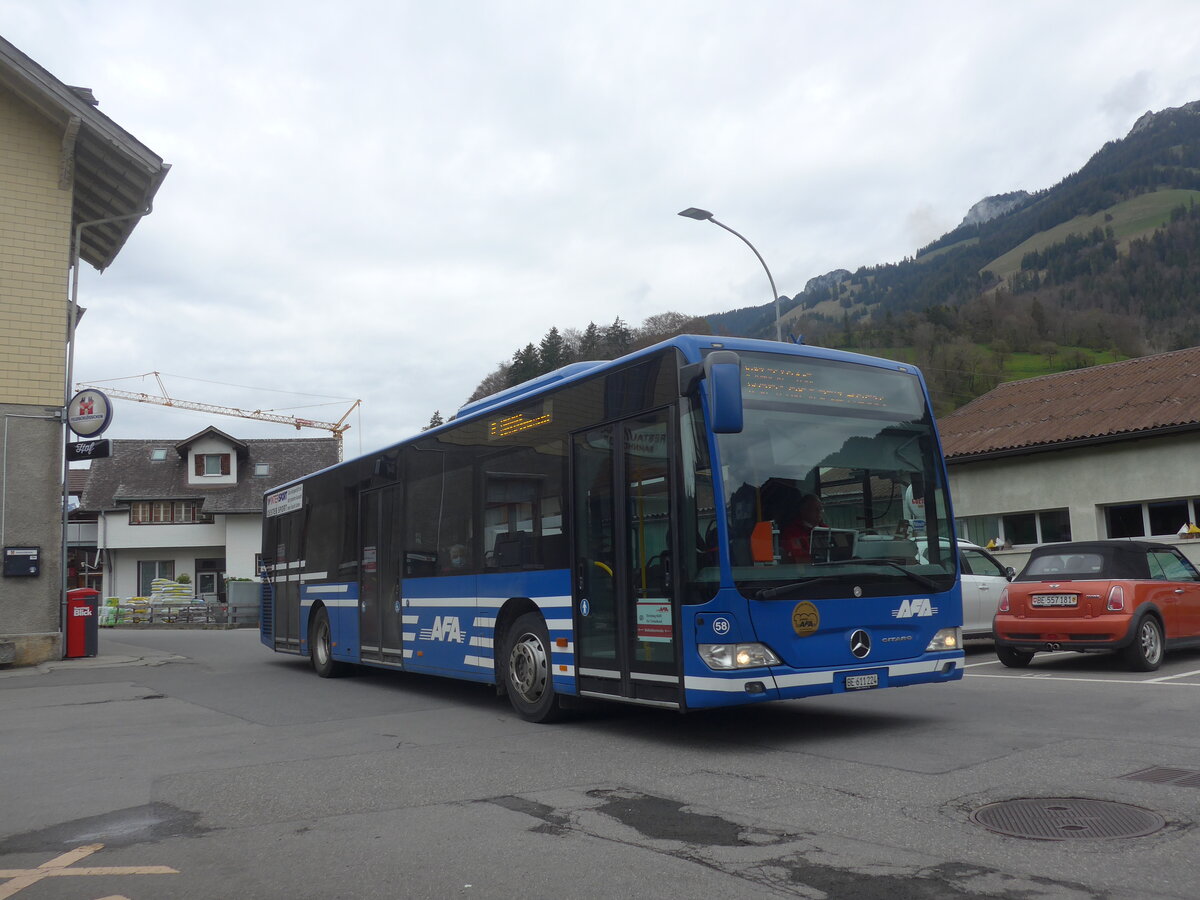 (225'345) - AFA Adelboden - Nr. 58/BE 611'224 - Mercedes am 30. April 2021 beim Bahnhof Oey-Diemtigen