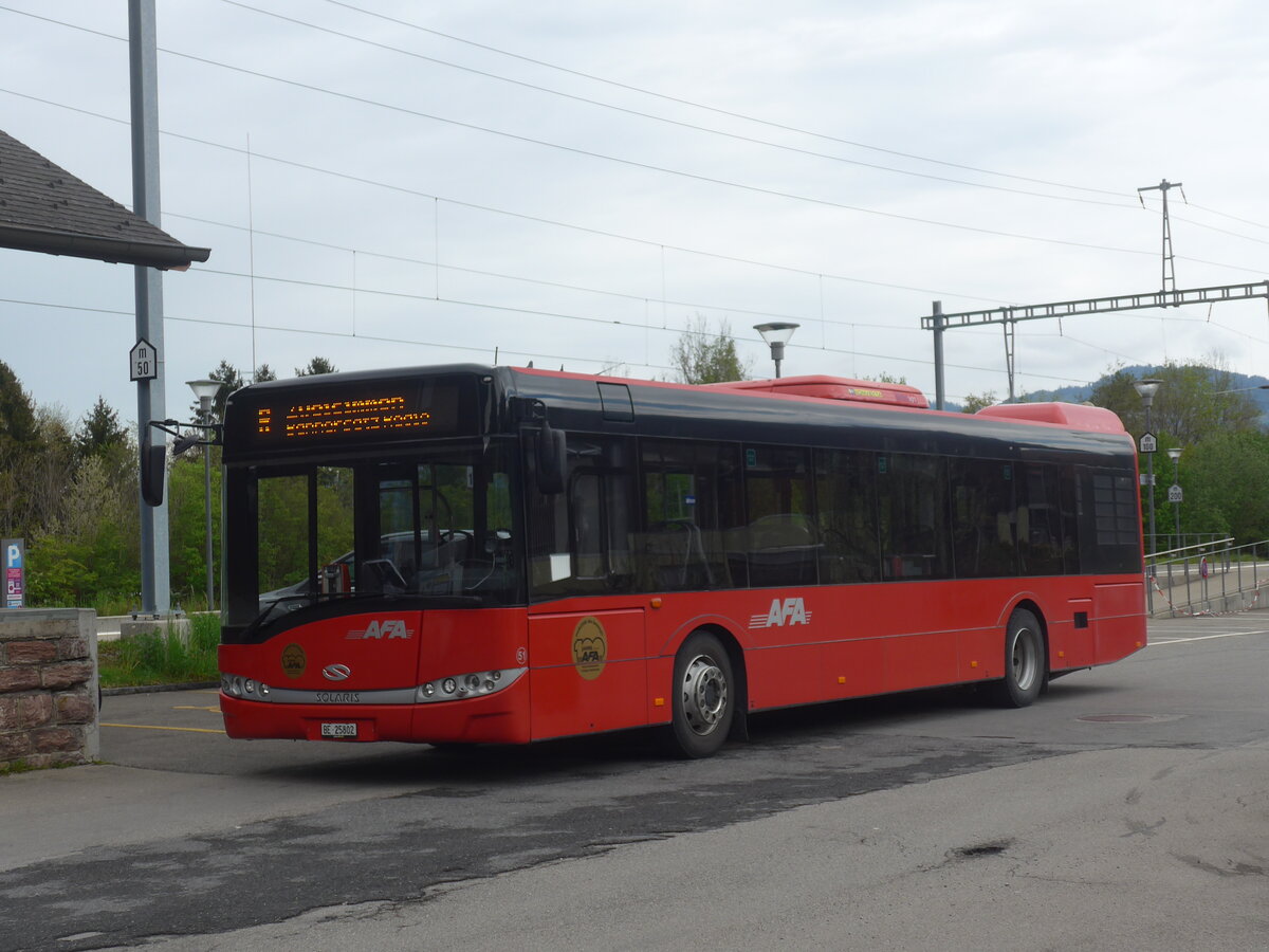 (225'350) - AFA Adelboden - Nr. 51/BE 25'802 - Solaris am 30. April 2021 beim Bahnhof Wimmis