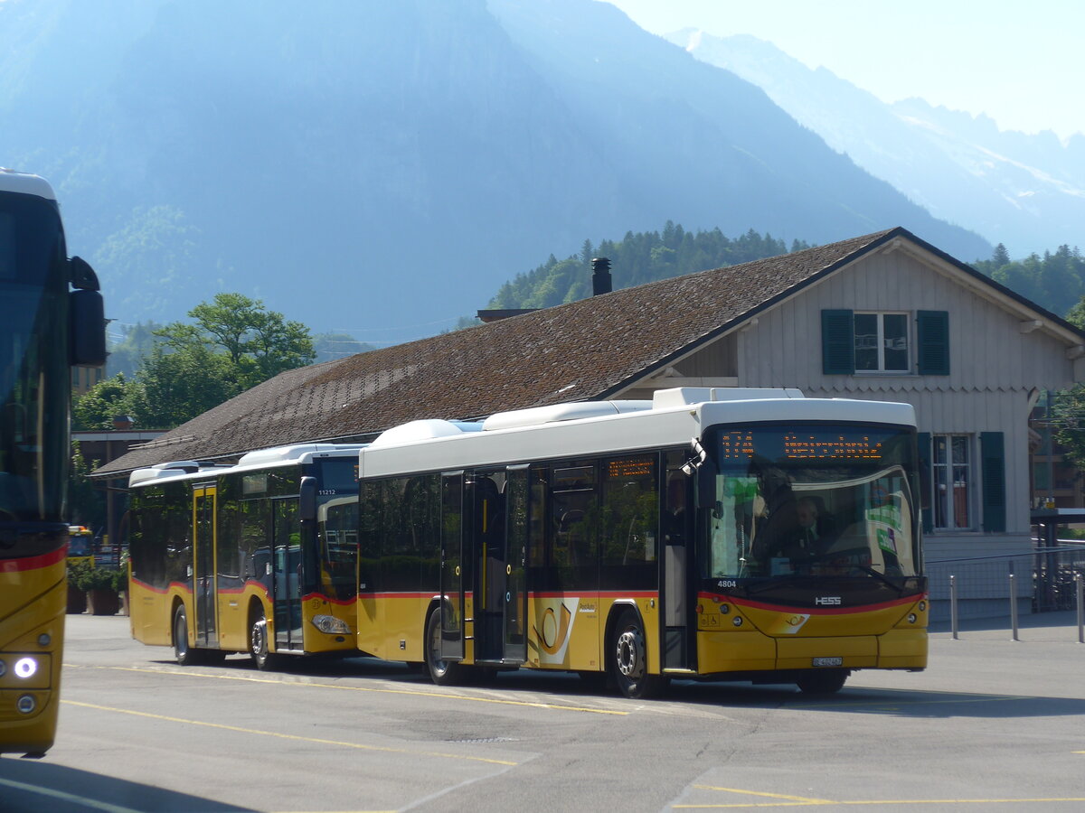 (225'816) - PostAuto Bern - BE 402'467 - Scania/Hess (ex AVG Meiringen Nr. 67; ex AVG Meiringen Nr. 76; ex Steiner, Messen) am 11. Juni 2021 in Meiringen, Postautostation