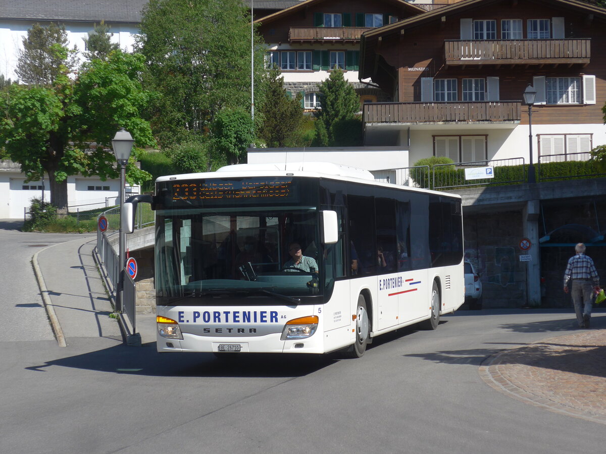 (225'905) - Portenier, Adelboden - Nr. 5/BE 26'710 - Setra am 16. Juni 2021 in Adelboden, Busstation