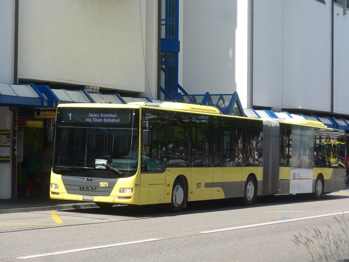 (225'987) - STI Thun - Nr. 701/BE 849'701 - MAN am 23. Juni 2021 in Thun, Postbrcke