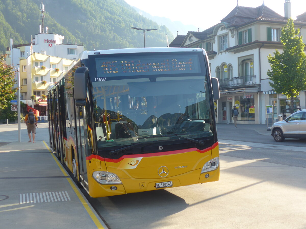 (226'228) - PostAuto Bern - BE 610'543 - Mercedes am 10. Juli 2021 beim Bahnhof Interlaken West
