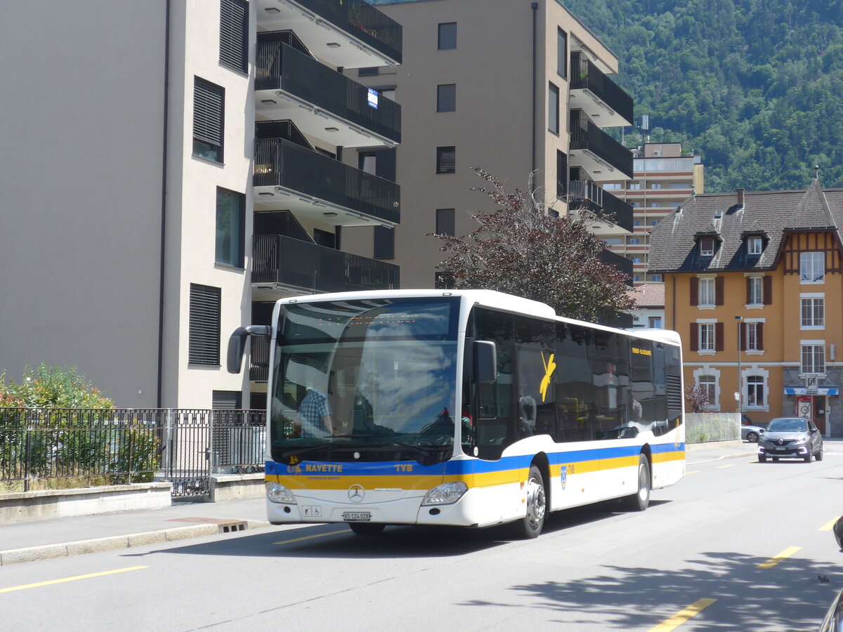 (226'520) - TMR Martigny - Nr. 105/VS 124'028 - Mercedes am 17. Juli 2021 beim Bahnhof Martigny