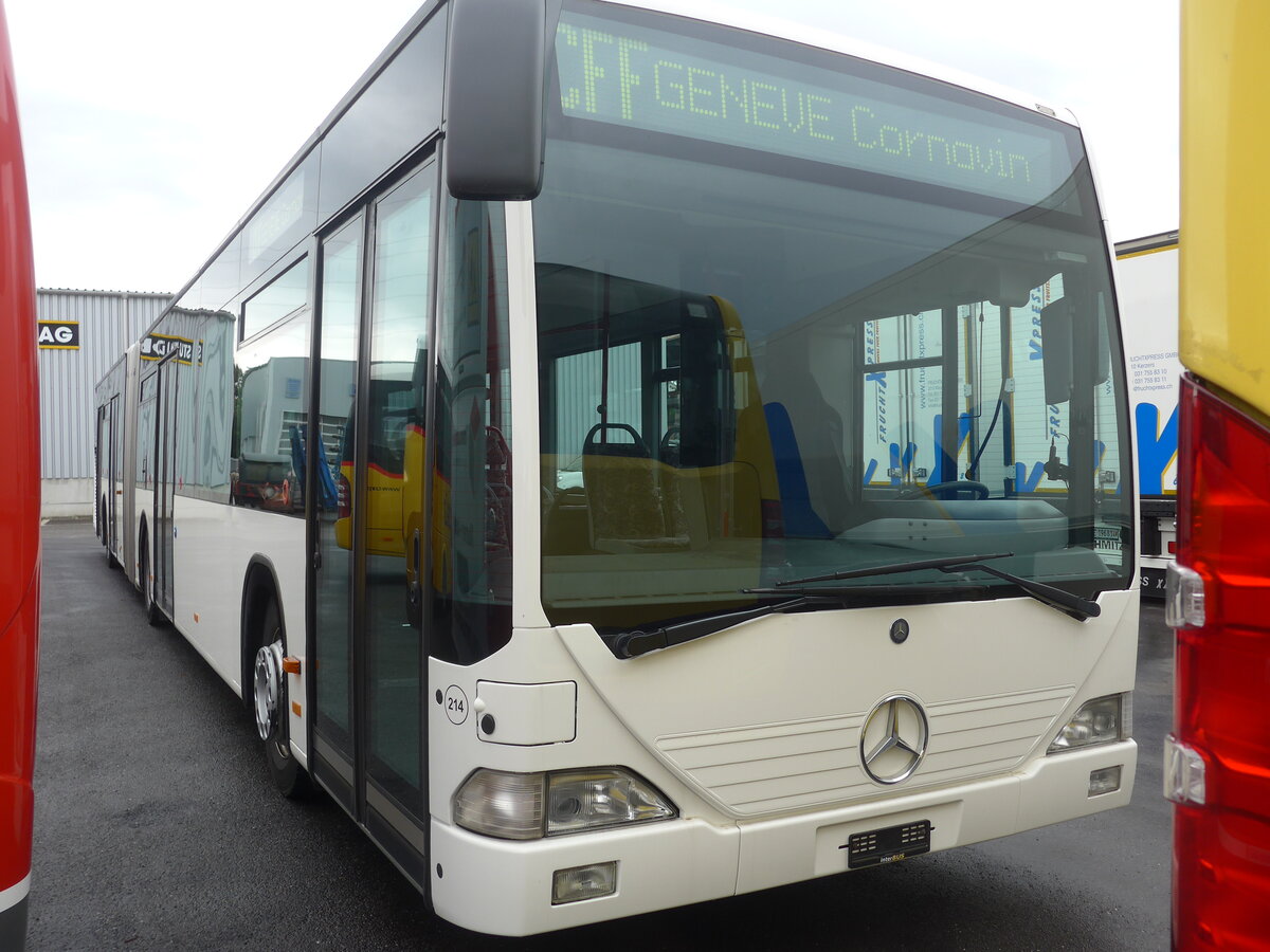 (226'954) - Interbus, Yverdon - Nr. 214 - Mercedes (ex BVB Basel Nr. 793; ex ASN Stadel Nr. 183) am 1. August 2021 in Kerzers, Interbus