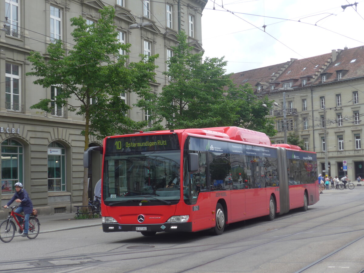 (227'050) - Bernmobil, Bern - Nr. 862/BE 671'862 - Mercedes am 7. August 2021 beim Bahnhof Bern
