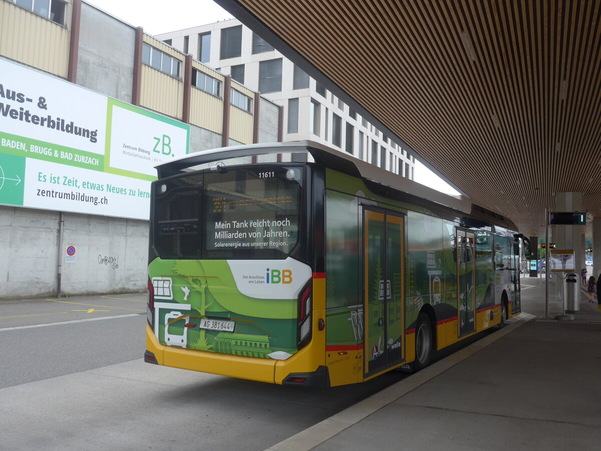 (227'200) - Voegtlin-Meyer, Brugg - AG 381'644 - Scania am 9. August 2021 beim Bahnhof Brugg