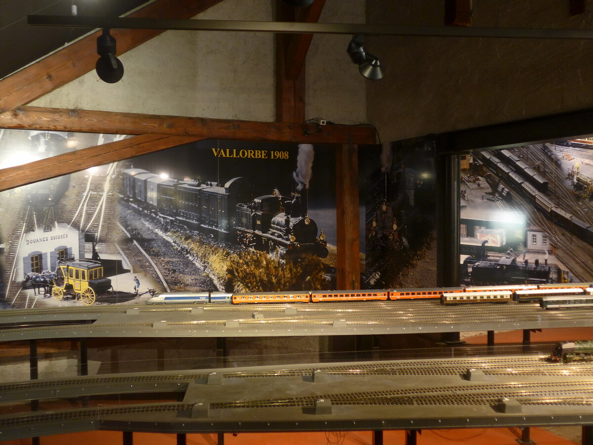 (227'567) - Modelleisenbahnanlage am 28. August 2021 in Vallorbe, Mus�e du fer et du chemin de fer