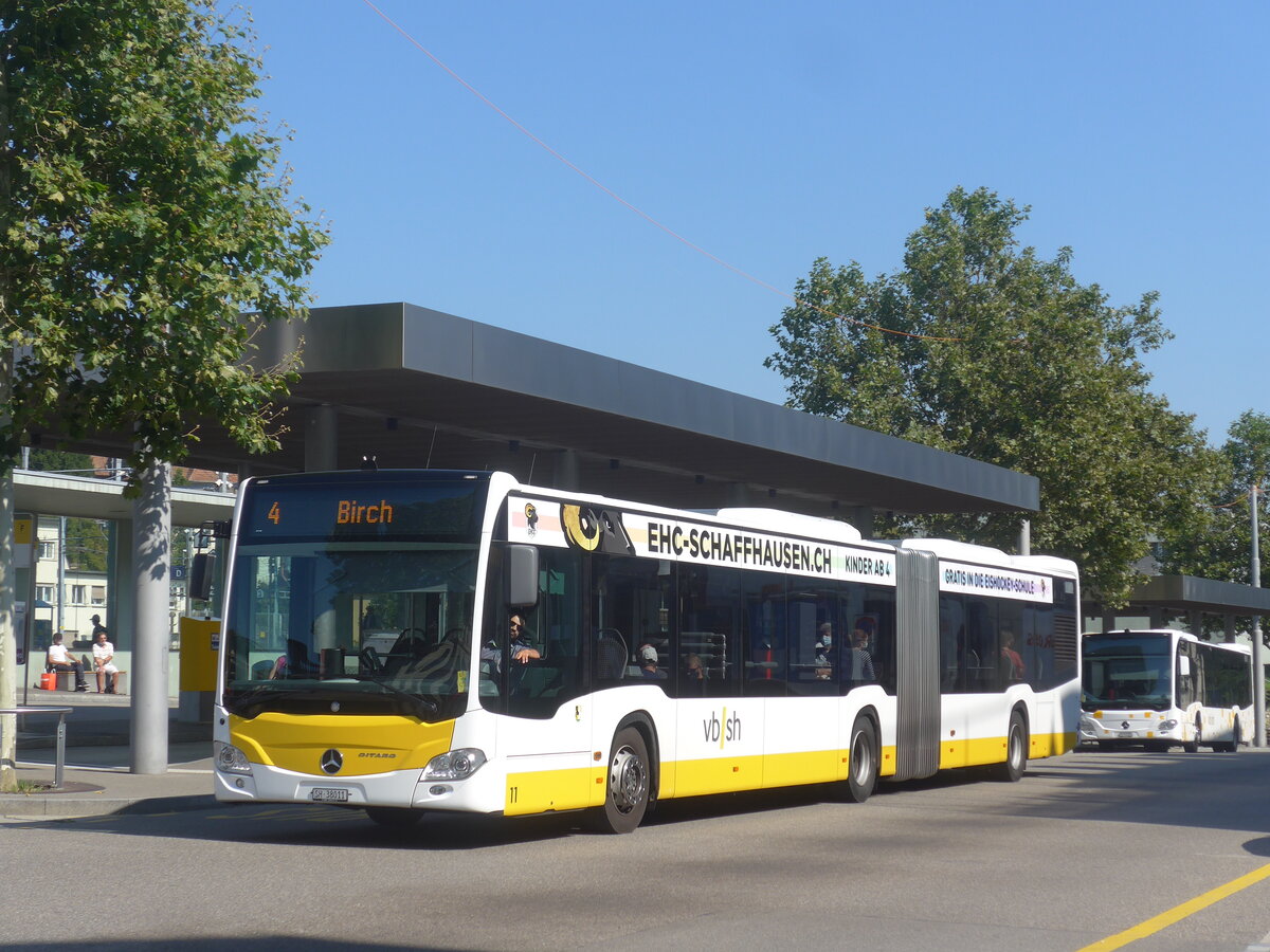 (227'757) - VBSH Schaffhausen - Nr. 11/SH 38'011 - Mercedes am 4. September 2021 beim Bahnhof Schaffhausen