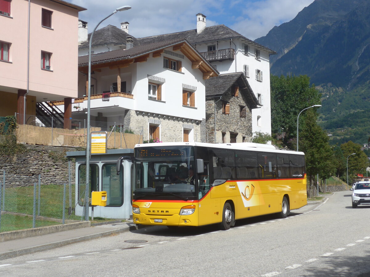 (227'937) - PostAuto Graubnden - GR 179'709 - Setra am 11. September 2021 in Mesocco, Stazione