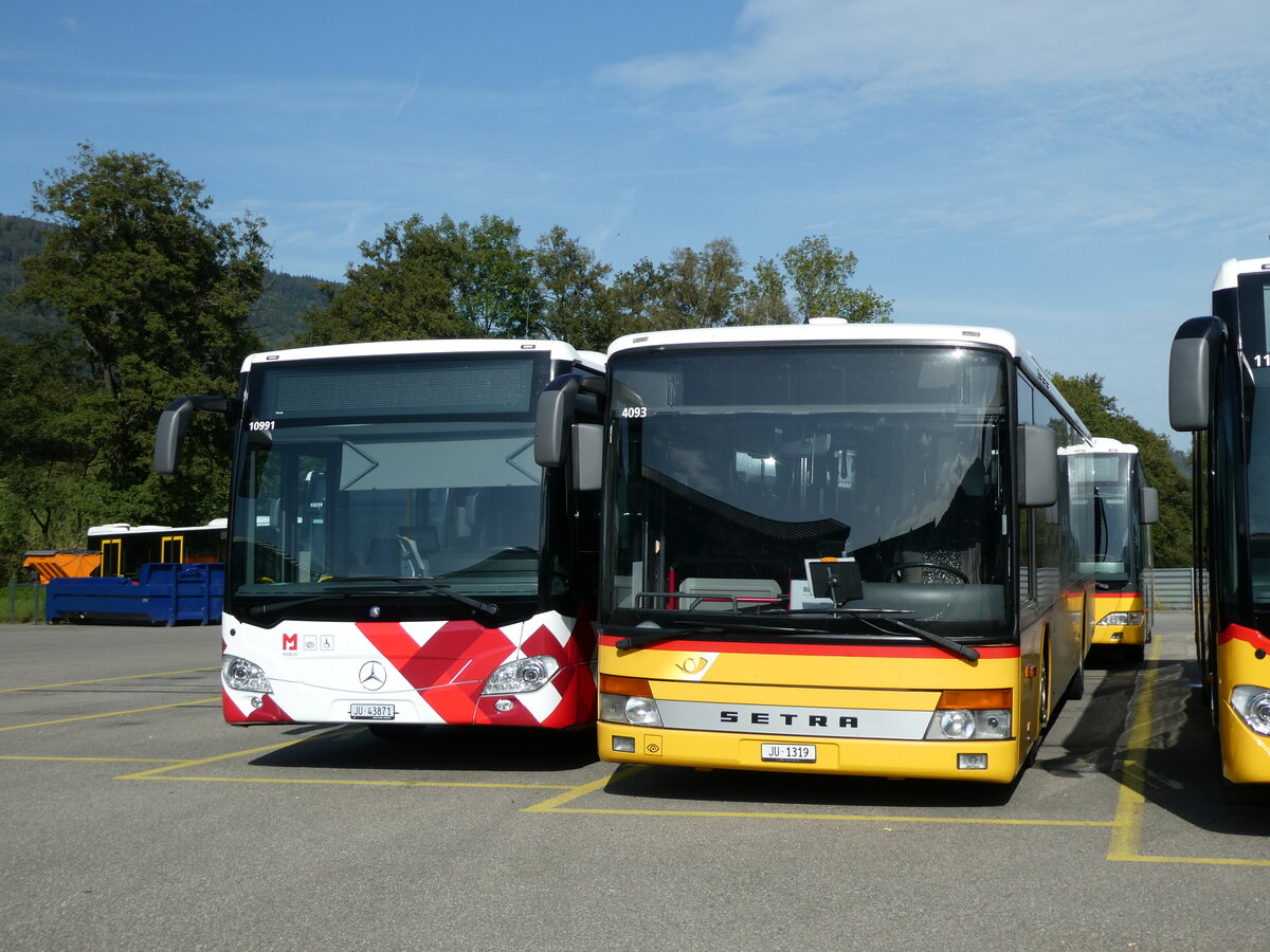 (228'288) - CarPostal Ouest - JU 1319 - Setra (ex Nr. 52; ex Stucki, Porrentruy Nr. 21) am 25. September 2021 in Develier, Parkplatz