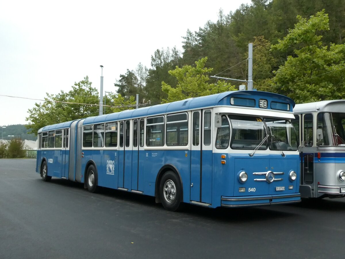 (228'365) - VBZ Zrich (TMZ) - Nr. 540/ZH 187'540 - Saurer/Saurer (ex Nr. 7540; ex Nr. 540) am 26. September 2021 in Schaffhausen, Busdepot VBSH