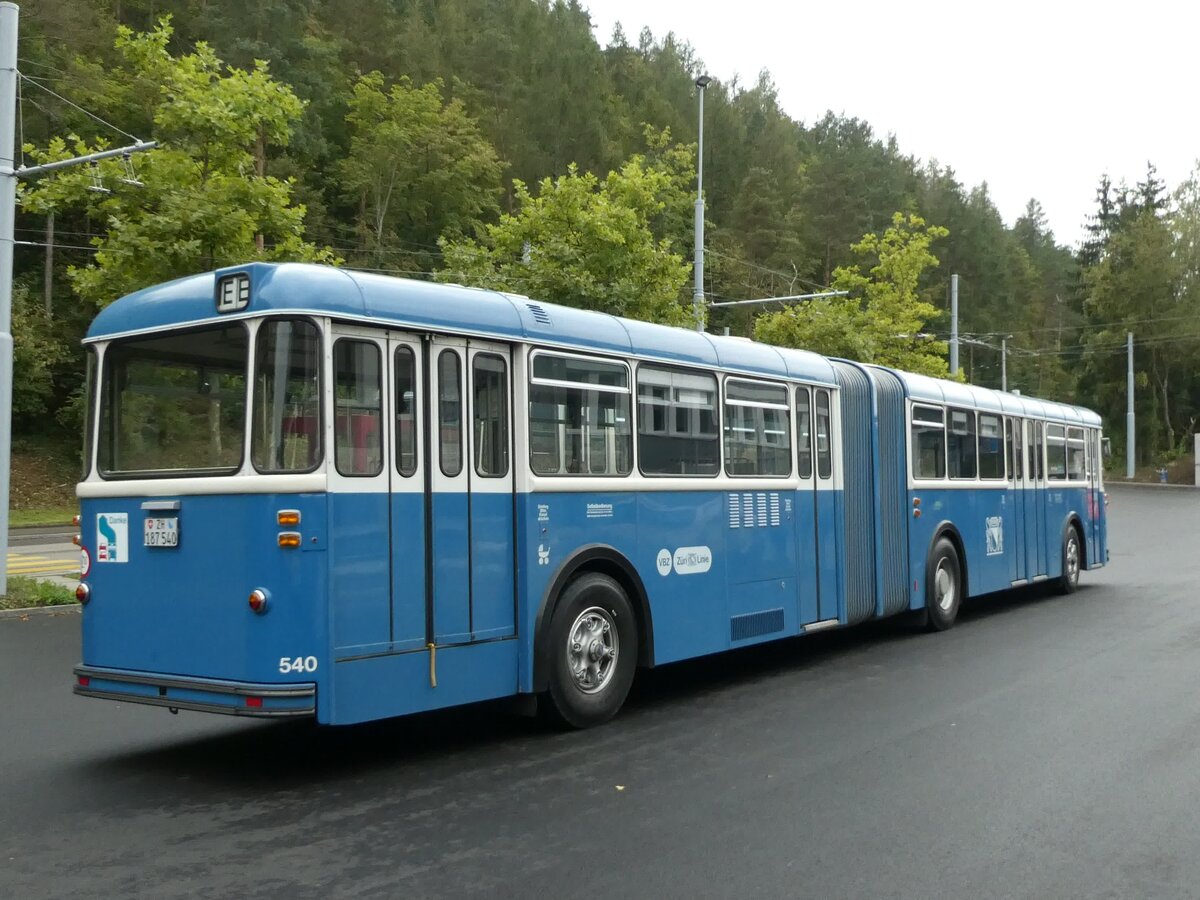 (228'370) - VBZ Zrich (TMZ) - Nr. 540/ZH 187'540 - Saurer/Saurer (ex Nr. 7540; ex Nr. 540) am 26. September 2021 in Schaffhausen, Busdepot VBSH