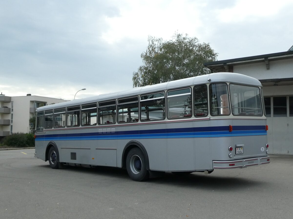 (228'393) - Borer, Neuhausen - SH 19'684 - Saurer/Tscher (ex Schttler, D-Kln; ex Braun, D-Mnster; ex Schmid, Hemishofen; ex Brtsch, Bttenhard; ex ASS Schleitheim Nr. 8) am 26. September 2021 in Siblingen, Am Stei