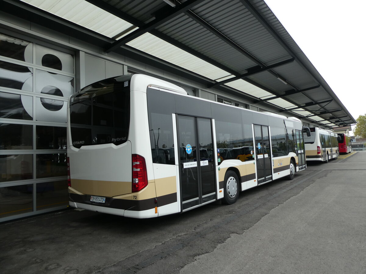 (229'316) - AZZK Zollikon - Nr. 72/ZH 951'472 - Mercedes am 16. Oktober 2021 in Winterthur, EvoBus