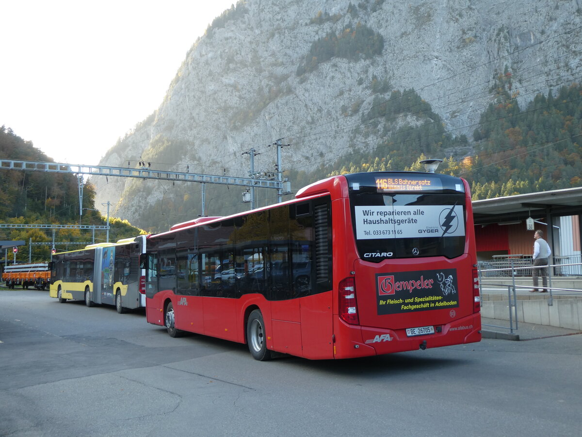 (229'577) - AFA Adelboden - Nr. 93/BE 26'705 - Mercedes am 21. Oktober 2021 beim Bahnhof Wimmis