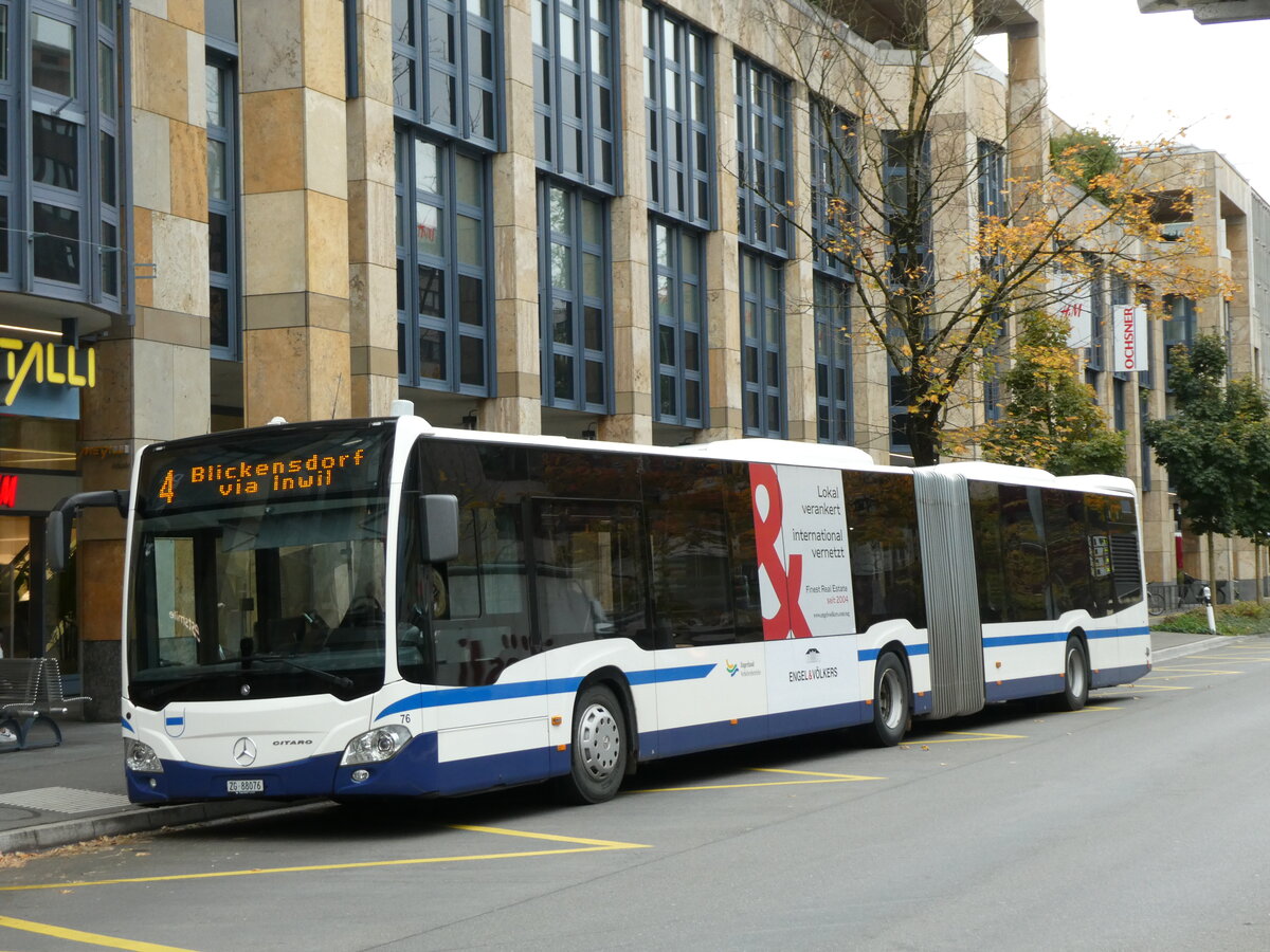 (229'596) - ZVB Zug - Nr. 76/ZG 88'076 - Mercedes am 22. Oktober 2021 in Zug, Metalli