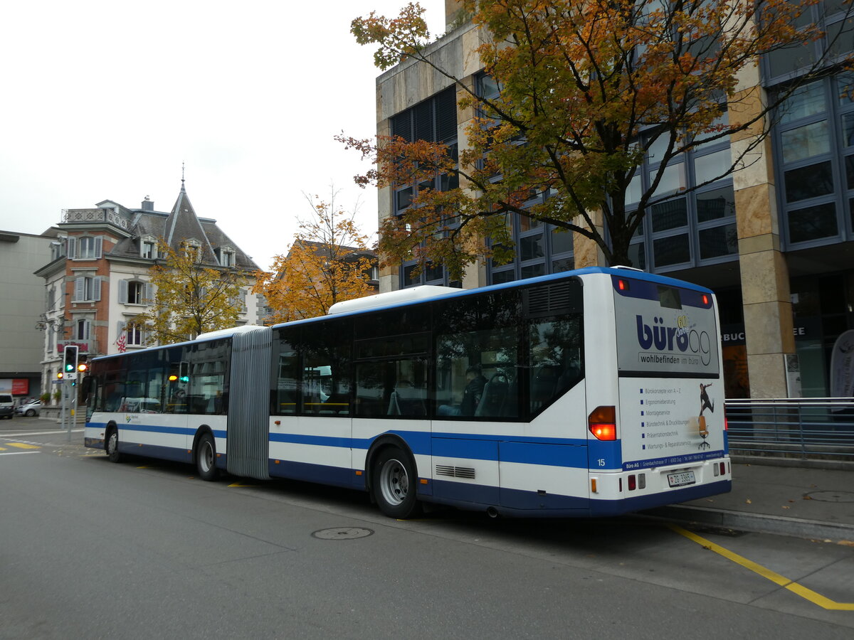 (229'597) - ZVB Zug - Nr. 15/ZG 3365 - Mercedes am 22. Oktober 2021 in Zug, Metalli