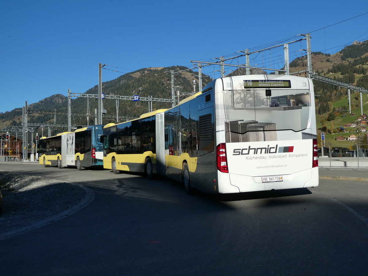 (229'879) - STI Thun - Nr. 708/BE 865'708 - Mercedes am 24. Oktober 2021 beim Bahnhof Zweisimmen