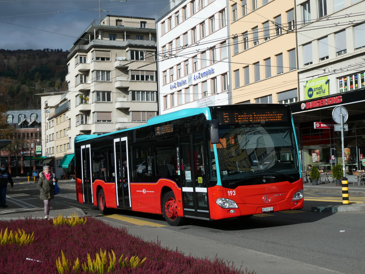 (230'101) - VB Biel - Nr. 193/BE 821'193 - Mercedes am 8. November 2021 beim Bahnhof Biel