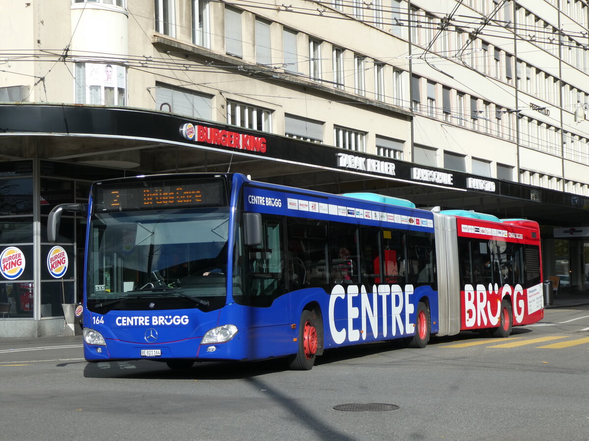 (230'102) - VB Biel - Nr. 164/BE 821'164 - Mercedes am 8. November 2021 beim Bahnhof Biel