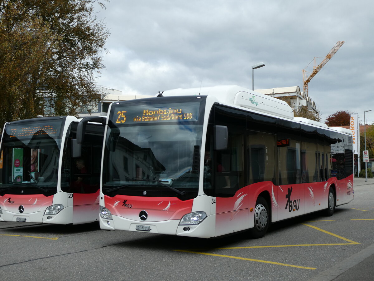 (230'164) - BGU Grenchen - Nr. 34/SO 189'013 - Mercedes am 8. November 2021 beim Bahnhof Grenchen Sd