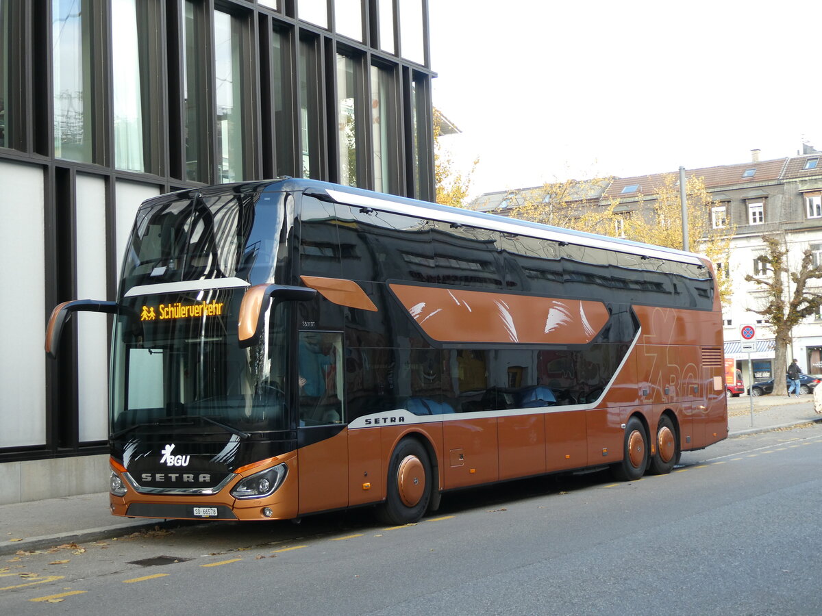 (230'178) - BGU Grenchen - Nr. 9/SO 66'578 - Setra am 8. November 2021 beim Hauptbahnhof Solothurn