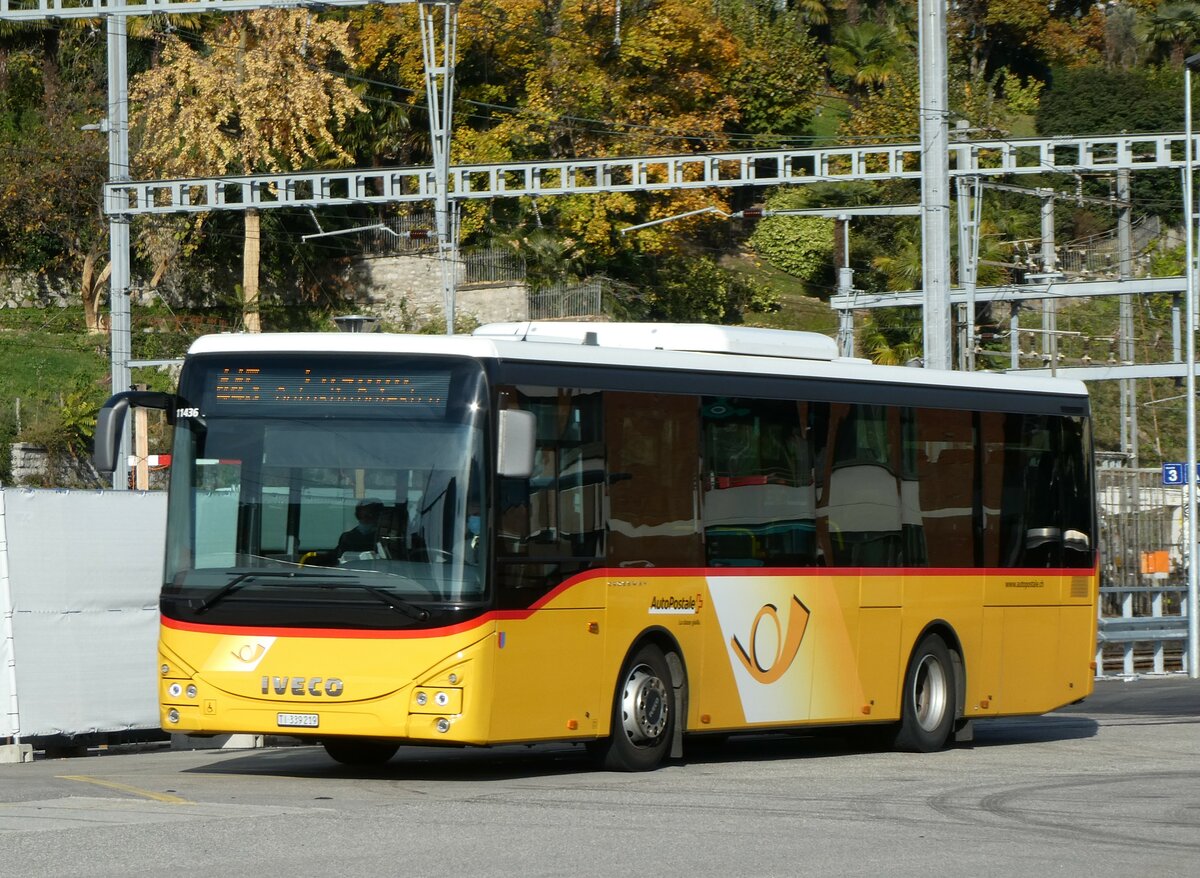 (230'303) - AutoPostale Ticino - TI 339'219 - Iveco am 10. November 2021 beim Bahnhof Lugano