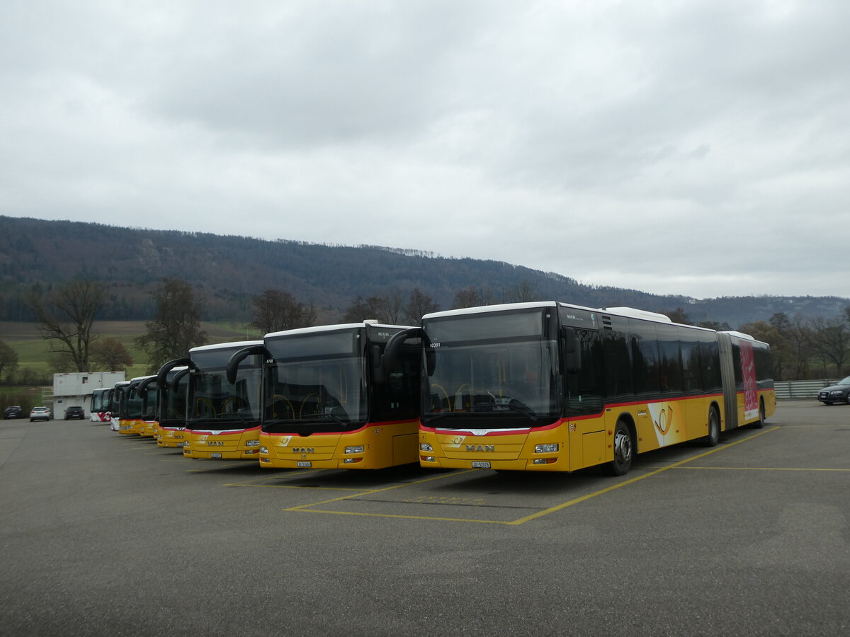 (230'632) - CarPostal Ouest - JU 52'076 - MAN (ex Nr. 38) am 13. November 2021 in Develier, Parkplatz