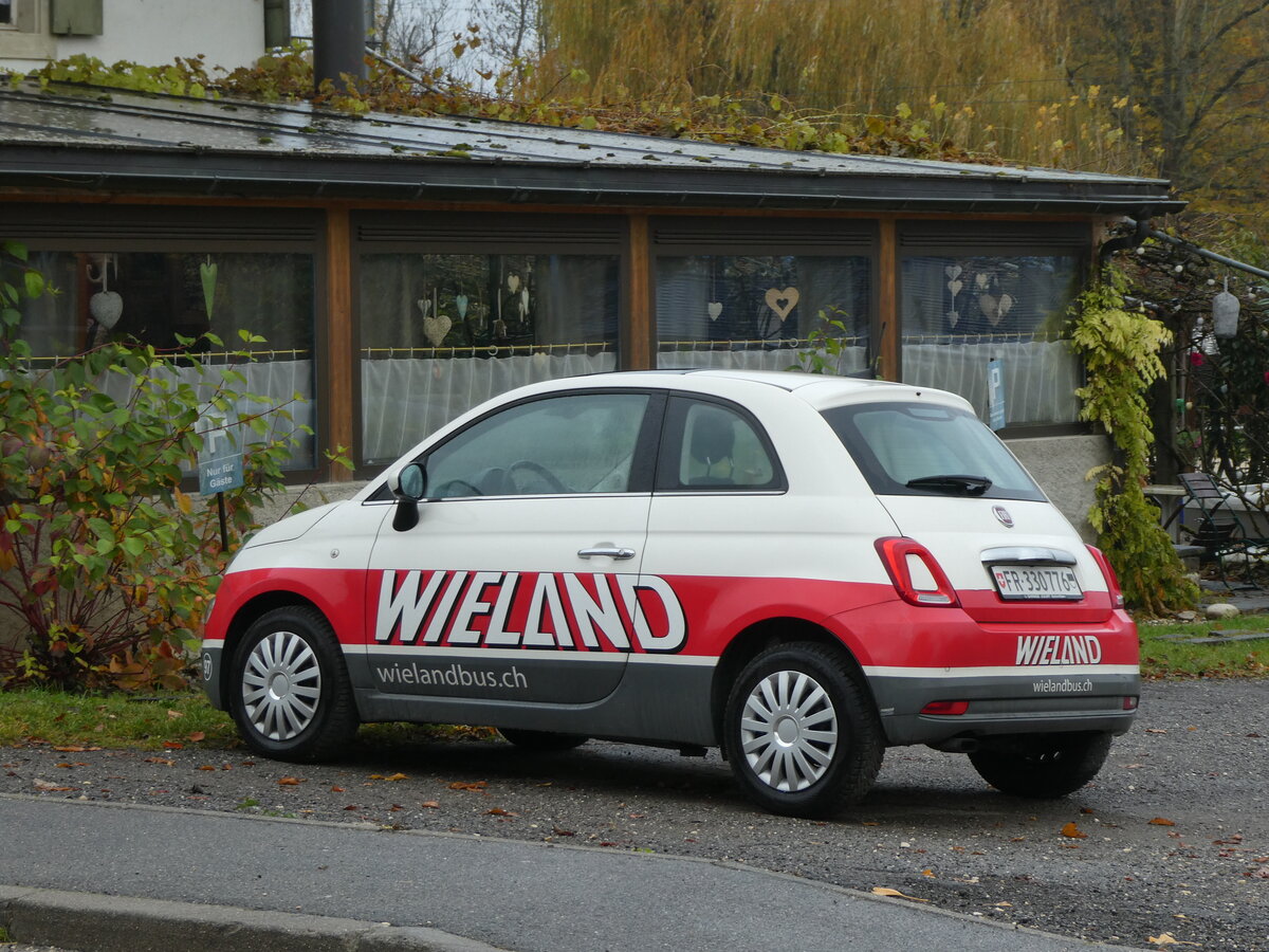 (230'740) - Wieland, Murten - Nr. 97/FR 330'776 - Fiat am 14. November 2021 in Faoug, Restaurant de la Gare