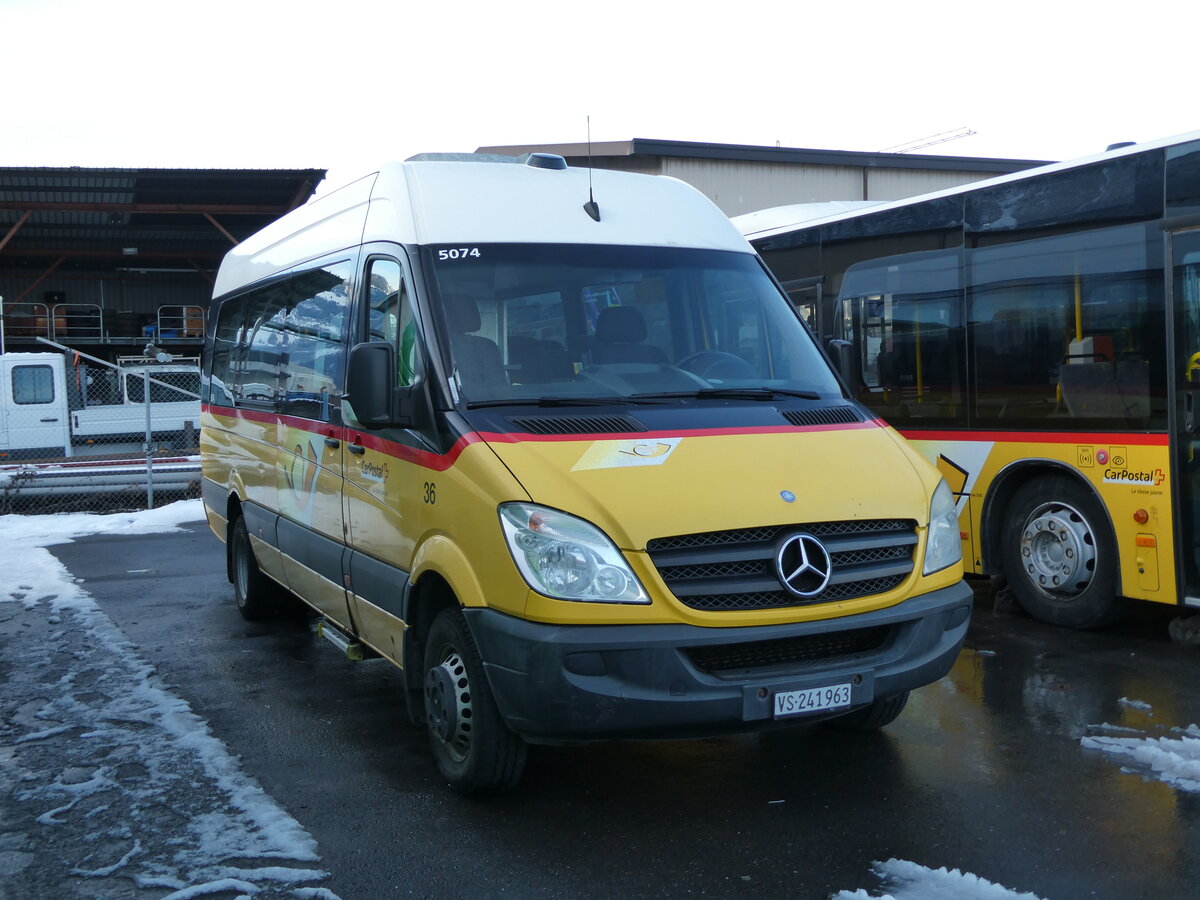 (231'166) - MOB Montreux - Nr. 36/VS 241'963 - Mercedes (ex Nr. 37) am 12. Dezember 2021 in Collombey, Garage TPC