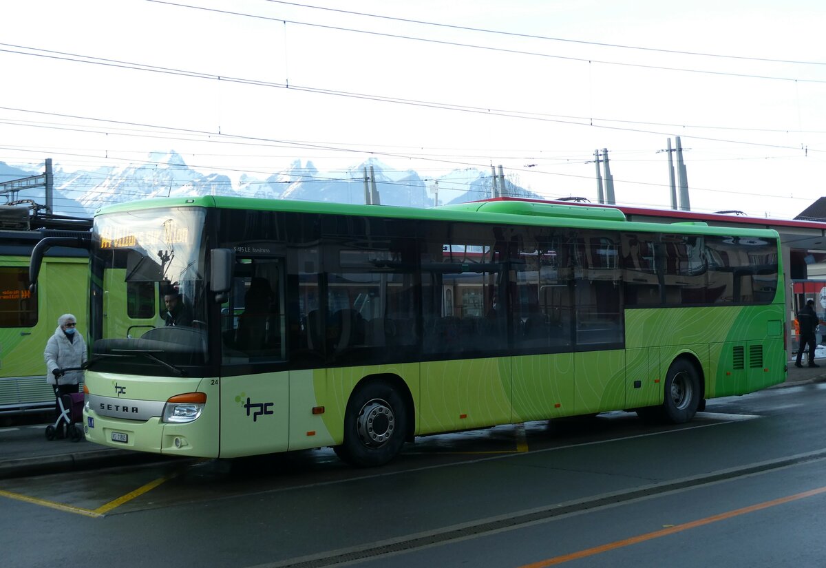 (231'278) - TPC Aigle - Nr. 24/VS 11'805 - Setra (ex Volnbusz, H-Budapest) am 14. Dezember 2021 beim Bahnhof Aigle