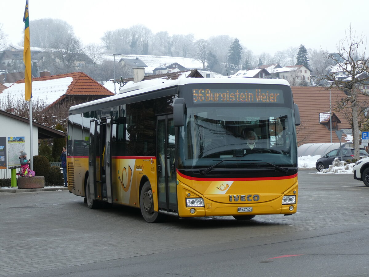 (231'410) - Engeloch, Riggisberg - Nr. 3/BE 447'406 - Iveco am 17. Dezember 2021 in Riggisberg, Post