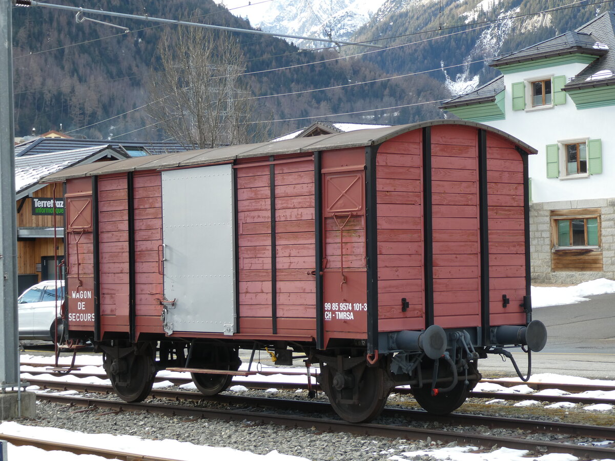 (231'722) - TMR-G�terwagen - Nr. 101 - am 2. Januar 2022 im Bahnhof Orsi�res