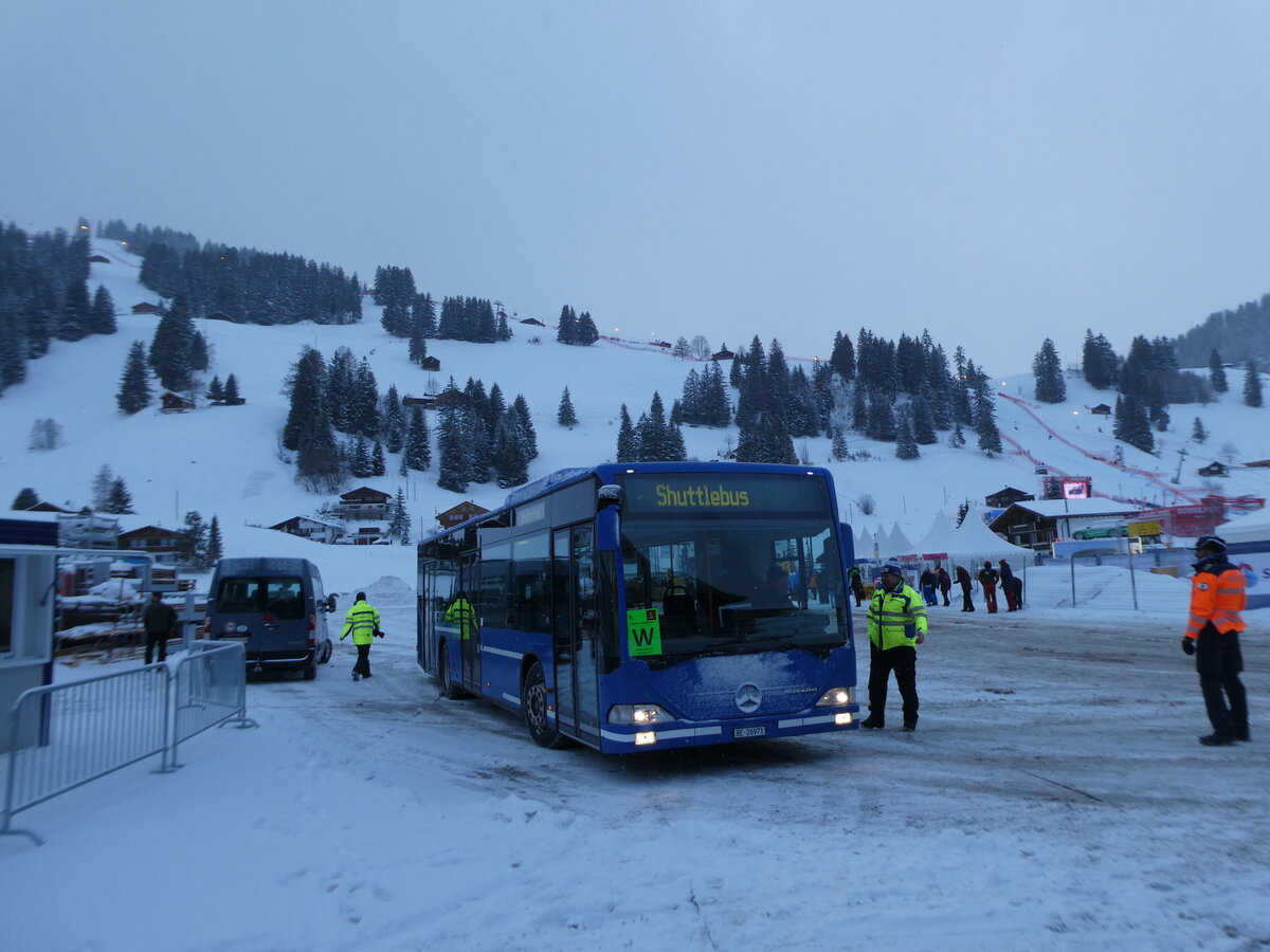 (231'853) - Tritten, Zweisimmen - BE 26'971 - Mercedes (ex BE 633'034; ex AFA Adelboden Nr. 94) am 9. Januar 2022 in Adelboden, Weltcup