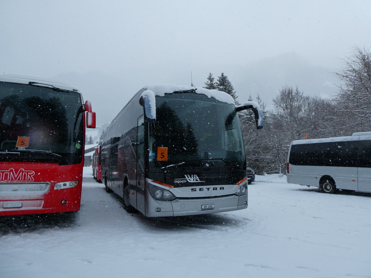 (231'934) - AVJ Lex Bioux - VD 406 - Setra am 9. Januar 2022 in Adelboden, ASB