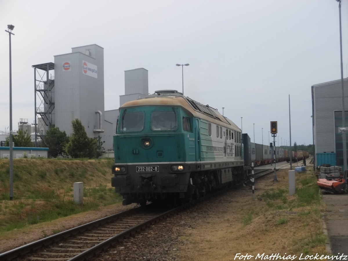 232 002 der CTHS am Saalehafen in Halle (Saale) am 18.6.15