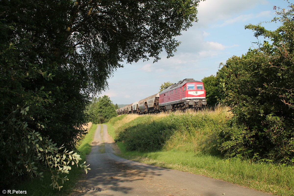 232 173 mit dem Getreidezug, Elbtal Umleiter bei Brand bei Marktredwitz 20.07.21