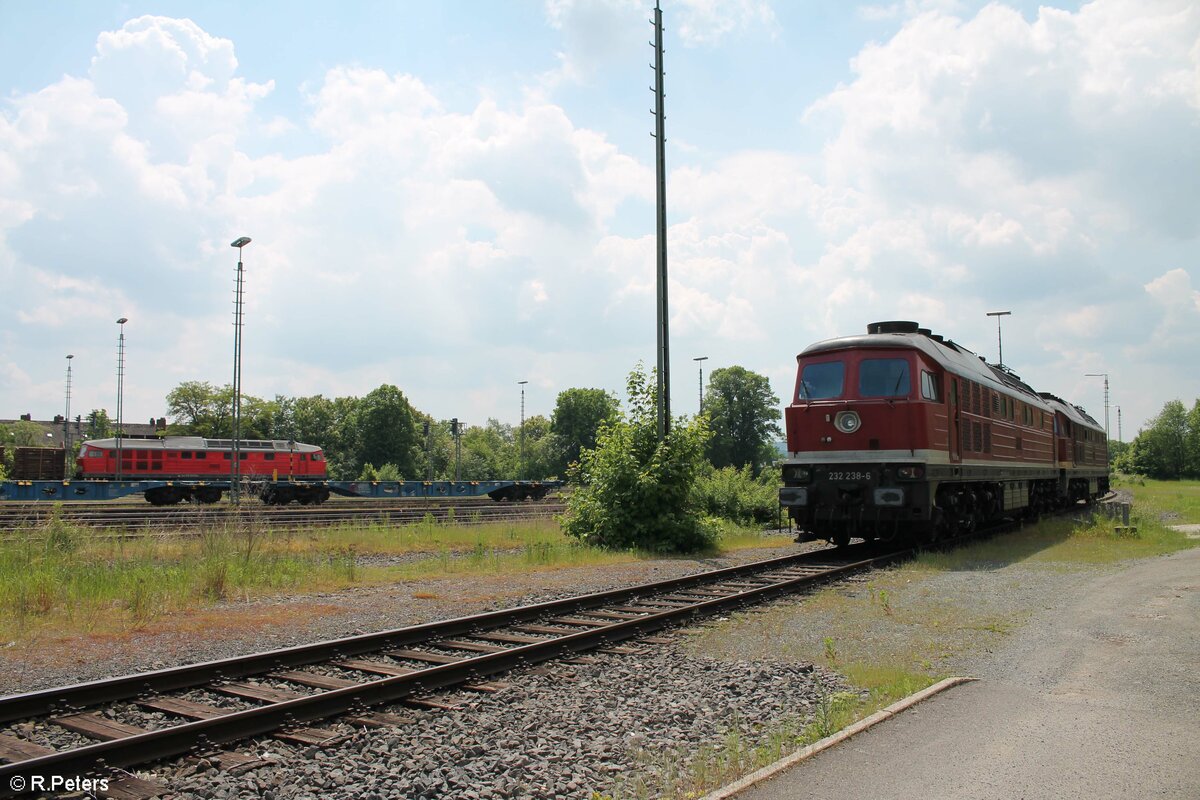 232 238 und 232 068 abgestellt in Marktredwitz. 11.09.21