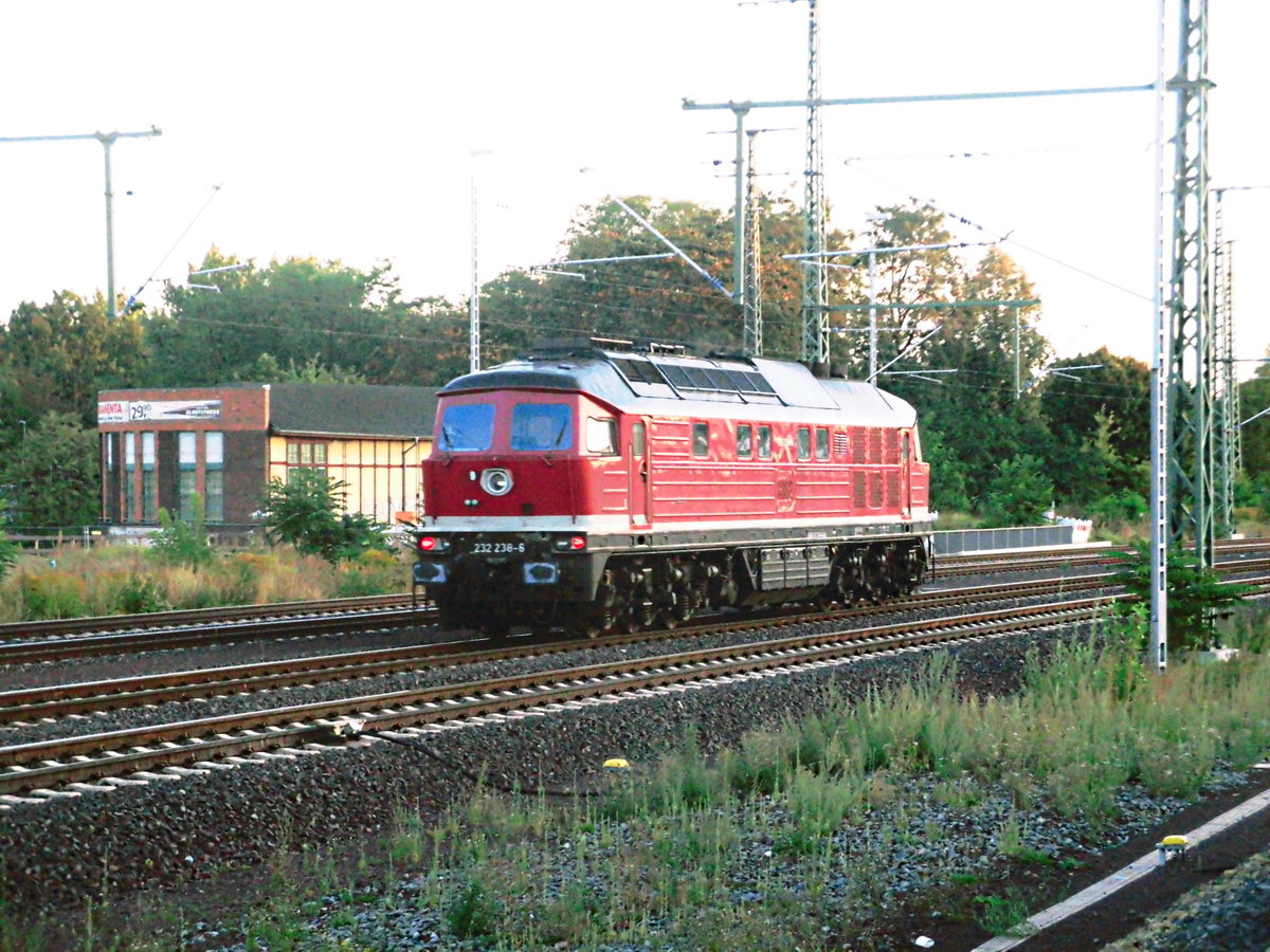 232 238 der LEG bei der durchfahrt am Magdeburger Hbf am 8.9.18