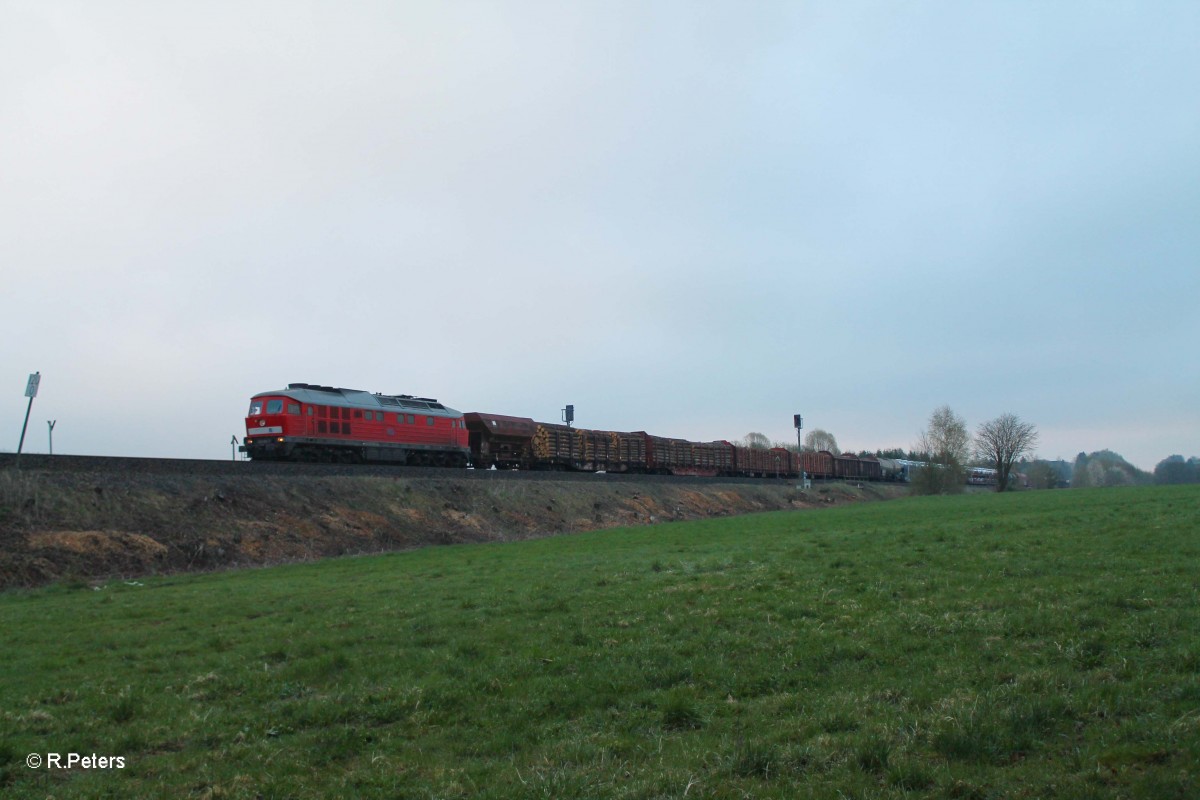 232 252-7 mit dem 45360 Cheb - Nürnberg bei Waldershof. 16.04.14