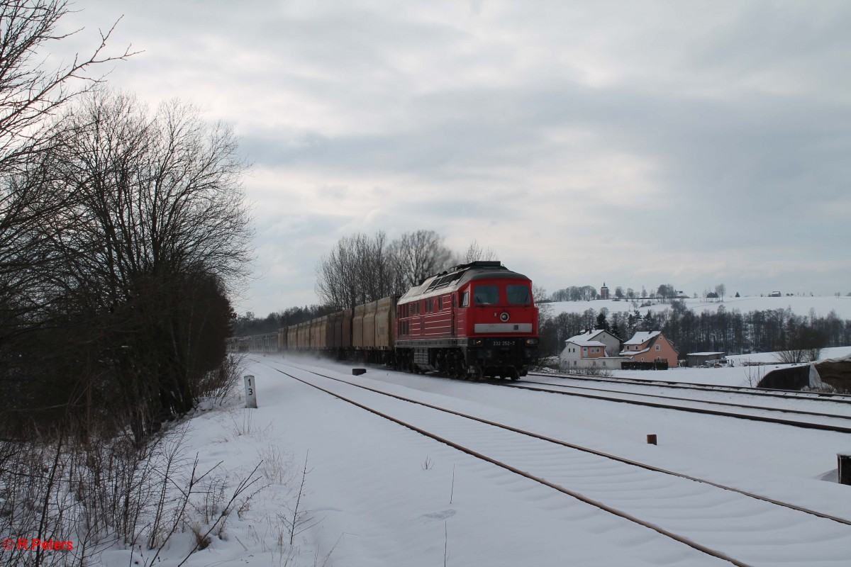 232 252-7 mit dem 45365 NNR - XTCH bei Schönfeld. 05.02.15