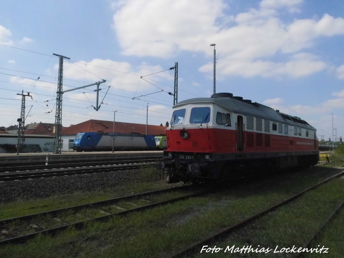 232 293-1 der EBS und 185 XXX der ITL in Delitzsch unt Bf am 5.8.15