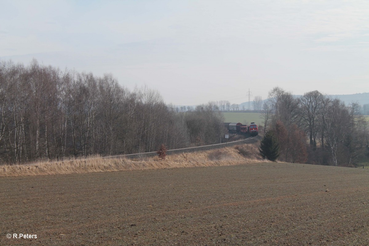 232 359 mit dem 45362 XTCH - NMR bei Haag kurz vor Marktredwitz. 08.03.15