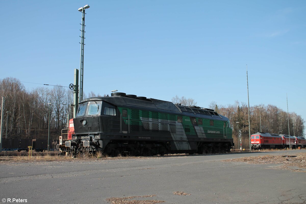 232 413-5 abgestellt in Marktredwitz. 20.03.22
