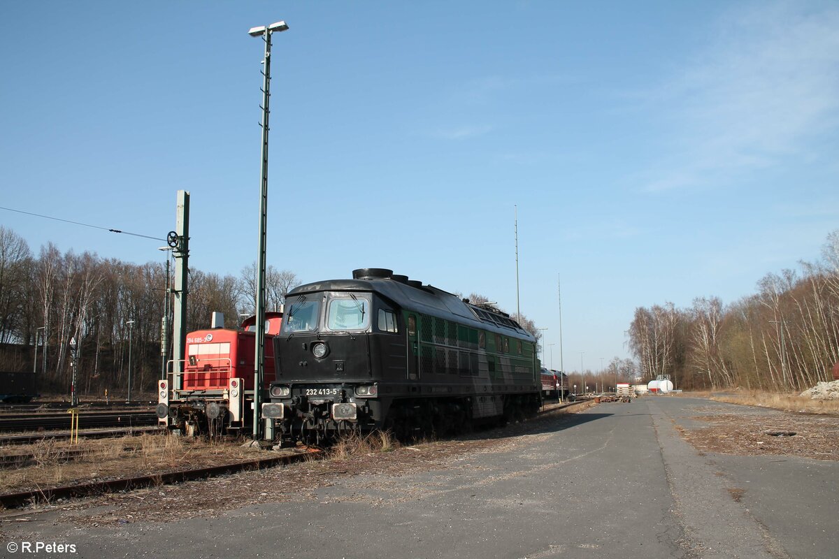 232 413-5 abgestellt in Marktredwitz. 20.03.22