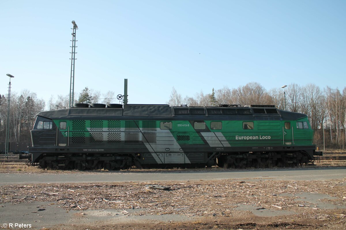 232 413-5 abgestellt in Marktredwitz. 20.03.22