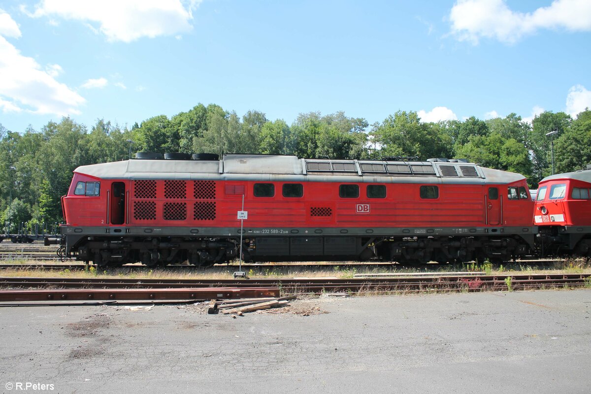 232 589 mit 233 321, 233 314 und 232 472 abgestellt in Marktredwitz. 25.06.22