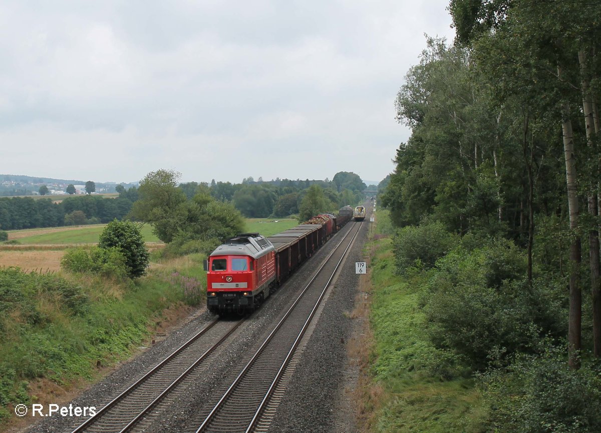 232 609-8 zieht bei waldershof den 51081 Leipzig - Nürnberg Frankenwald Umleiter. 05.08.16